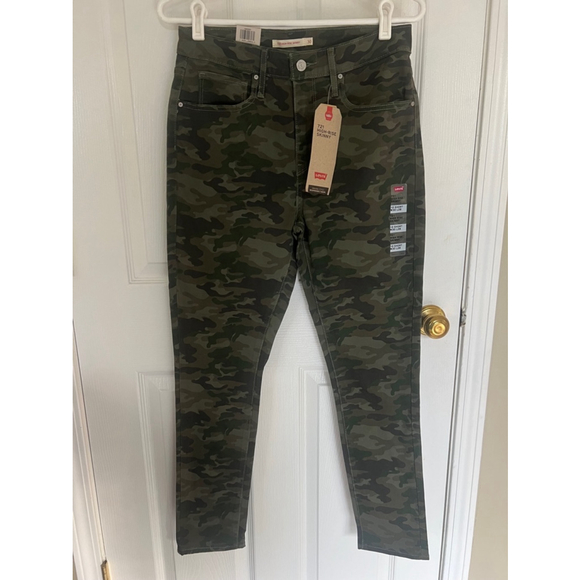 721 HIGH RISE SKINNY UTILITY WOMEN'S JEANS NWT Camouflage size 10 short LEVIS - Picture 3 of 9